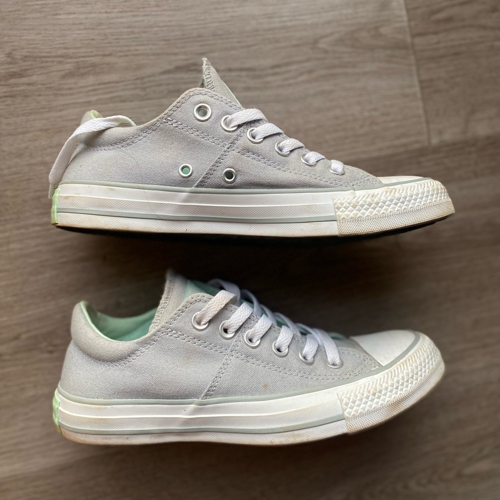 Converse Gray/Mint Green Low-Top Sneakers